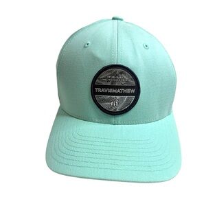 Travis Mathew Men's Teal Puerto Vallarta Flex Hat fitted hat size L/XL GUC